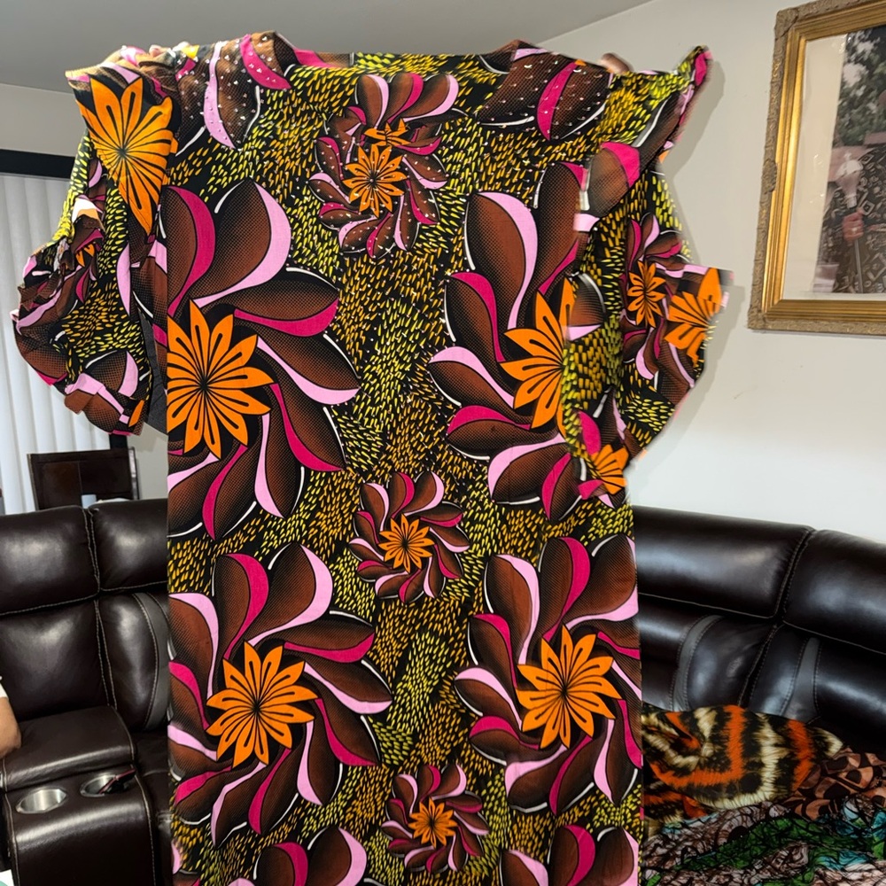 Floral Multicolor Women's Dress